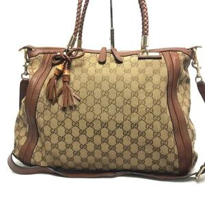 Gucci Brown Monogram Tote Bag
